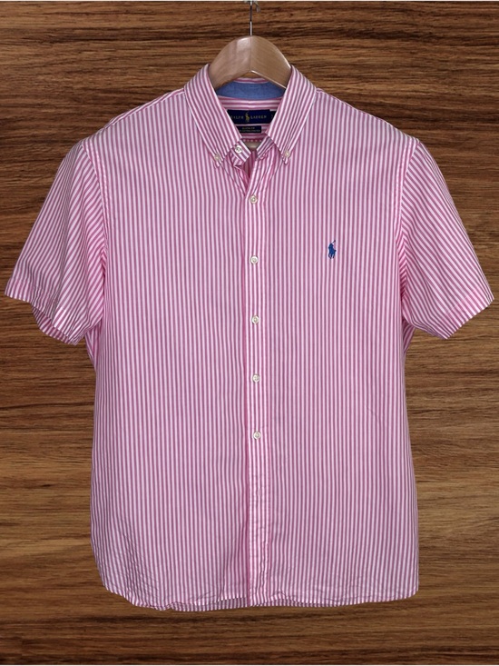 Ralph Lauren Other - Ralph Lauren Short Sleeve Button Down Pink & White Stripes Classic Fit Medium